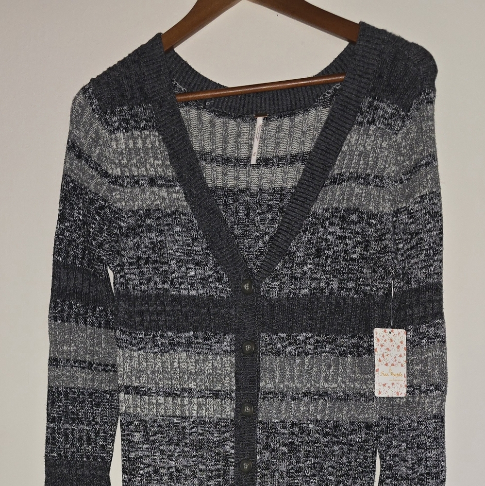 NWT Free People Black Combo Sweater Dress Size Med